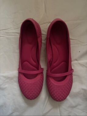 Angelica Hot Pink Mary Jane Flats with Strap